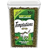 Temptations Classic Crunchy and Soft Cat Treats, Creepy Catnip, 16 oz | Under 2 calories per treat, 100% complete &amp; balanced for adult cats, resealable stay-fresh tub, use as snack, meal, or topper