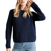 Hixiaohe Women's Sweater Fisherman Knit Pullover Cascual Solid Color Crewneck Long Sleeve Sweater Top