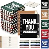 Honoson 50 Sets Spiral Notebooks Sets Employee Appreciation Gift Bulk Inspirational Journal with Retractable Bamboo Pen Encouragement Notepad Christmas Thank You Gifts for Teacher Coworker (Multicolor)