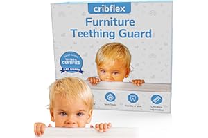 cribflex Crib Rail Covers for Teething Furniture Edge Protector for Baby - Plastic Crib Protector from Chewing - CPC Certified, CPSC Tested, LFGB Food Grade - Silicone Like TPE - Patent Pending