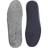 TIESTRA Cotton Terry Cloth Sockless Shoe Inserts - Breathable & Moisture-Wicking Foot Cushions | Shock Absorbing Thick Memory Foam Insoles for Barefoot Comfort| Washable Grey Women EU39/US 8