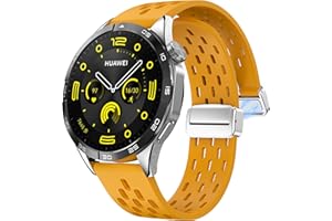 LYSMVIVI Magnetic Watch Band 18mm 19mm 20mm 22mm Quick Release Silicone Sport Sweatproof Breathable Watch Band for Men Women, Soft Silicone Sport Watch Strap