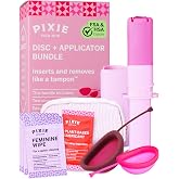 Pixie Menstrual Discs with Applicator for Feminine Care - Inserts and Removes Like a Tampon - 2 Soft Reusable Period Discs in 100% Medical-Grade Silicone, Medium &amp; Large Bundle, Up to 12 Hours of Wear