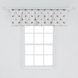 Ambesonne Airplane Window Valance Pack of