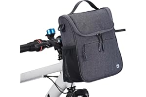 CamGo Bike Basket Bicycle Handlebar Bag Front Frame Top Tube Storage Bag Mini Shoulder/Hand Bag with Rain Cover