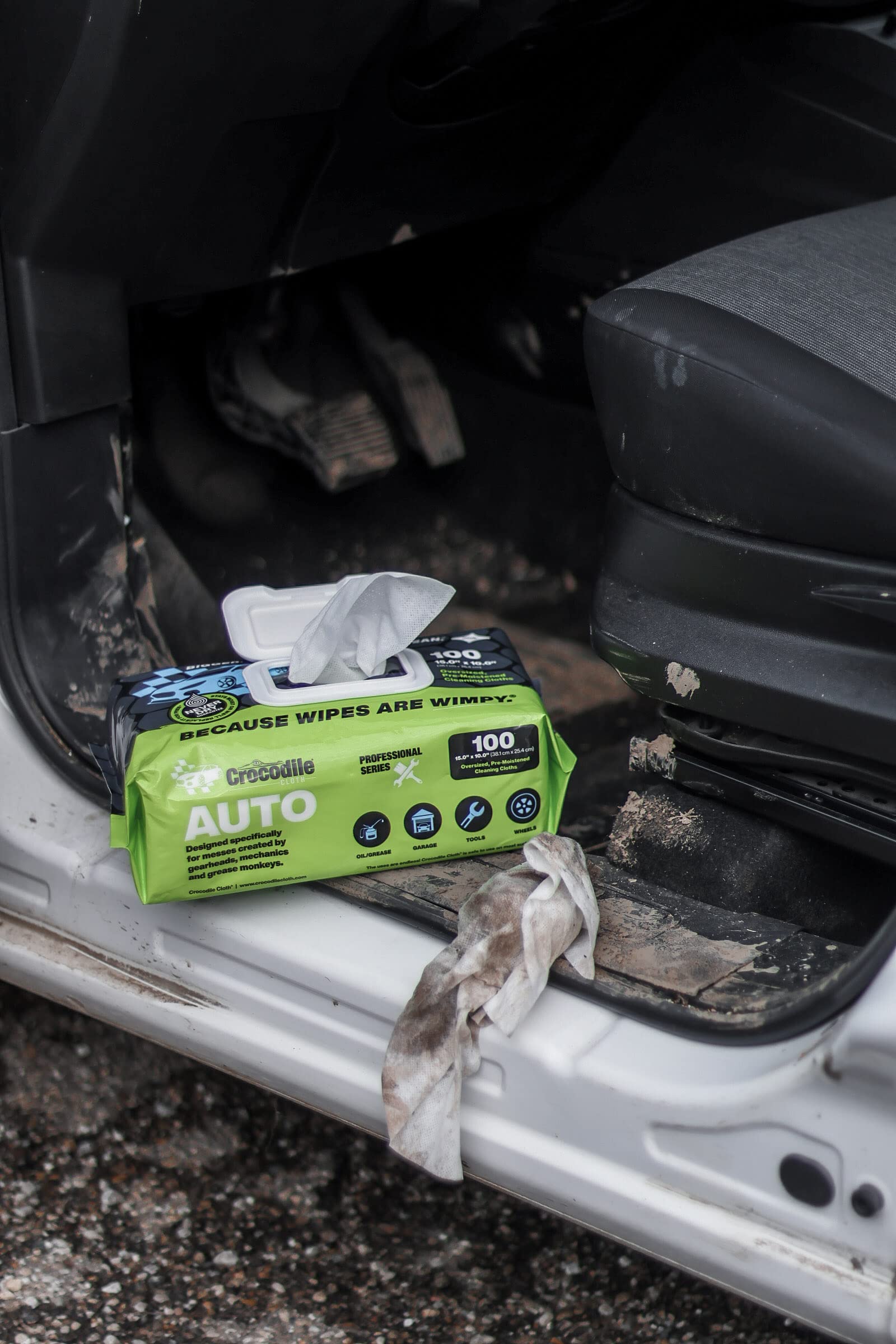 Crocodile Cloth Auto Cleaning Wipes – 100 XL (15