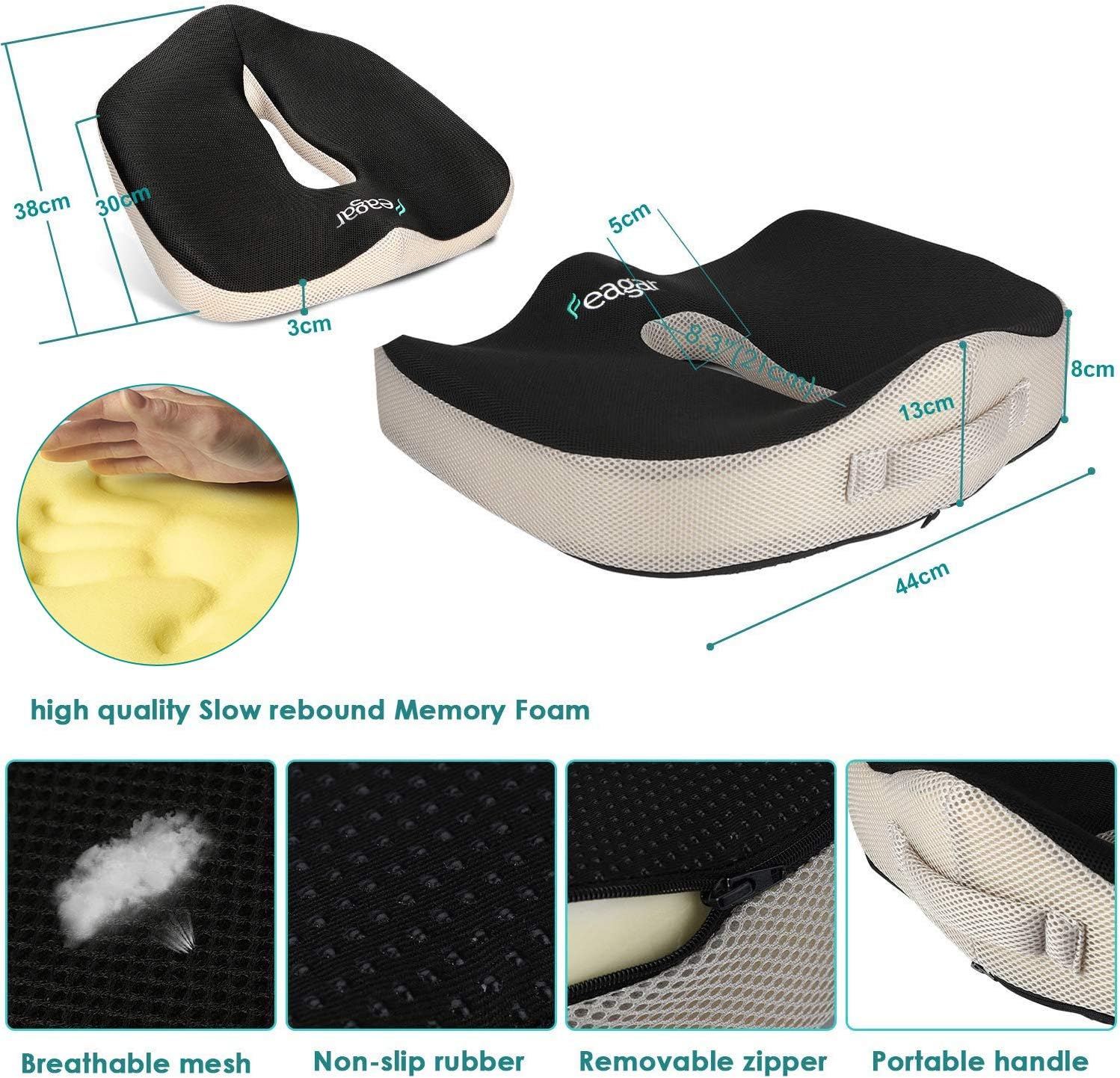 CUSCINO PER GAMBE MEMORY FOAM SUPPORTO ORTOPEDICO GINOCCHIA SCHIENA LAVABILE | Leroy Merlin