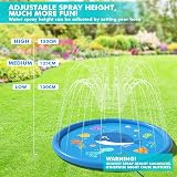 Peradix Sprinklers Pad 170cm Splash Pad Water Play Mat Garden Outdoor view 3