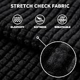 subrtex Sofa Seat Cushion Covers Stretch Polyester Fabric Protector Black 3 view 4