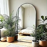 KOMCOTE Arch Mirror Full Length,Floor Length Mirror,Arched Floor Mirror,76''x34'' Wall Mirror Full Length,Oversized Floor Mir
