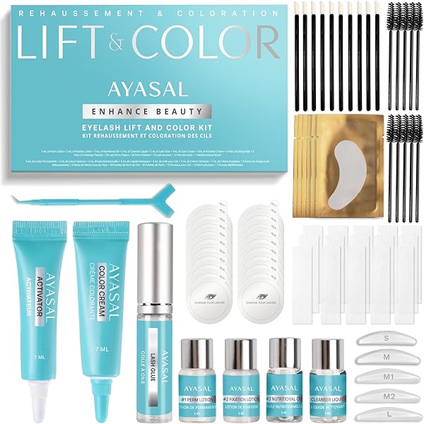AYASAL Korean Wimpernlifting Set für erfahrene Anwender – bis zu 6 Anwendungen, thiofreie Formel für natürlich geschwungene Wimpern – Lash Lift Kit für salonähnliche Ergebnisse zu Hause