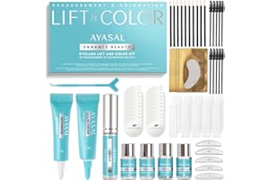 AYASAL Lash Lift and Coloring Kit: Korean Formula Eyelash Perm, Non-Irritating Gentle Eyelash Lift Kit, Thio-Free Formula for