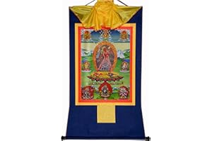 Gandhanra Tantric Tibetan Buddhist Thangka Wall Hanging,Vajrayogini Thangka,Naro Khechara,Hot Stamping Brocade Buddhist Tapes