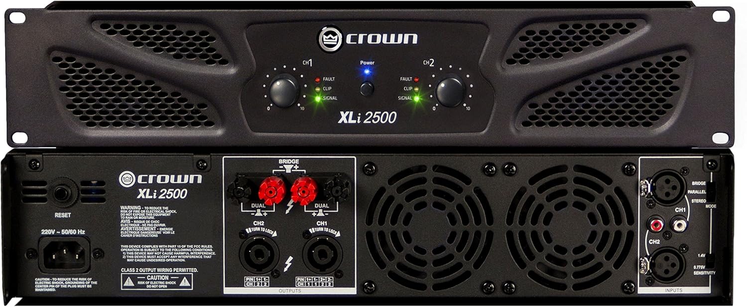 Crown XLI2500 – XLI 2500 Phase Power 500 Watts, 8 Ohm: Amazon.co.uk: Musical Instruments