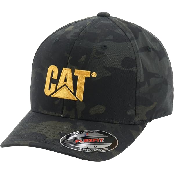 Caterpillar Unisex Trucker Cap – Mit 3D-Logo, Netzrückseite & Verstellbarem Riemenverschluss