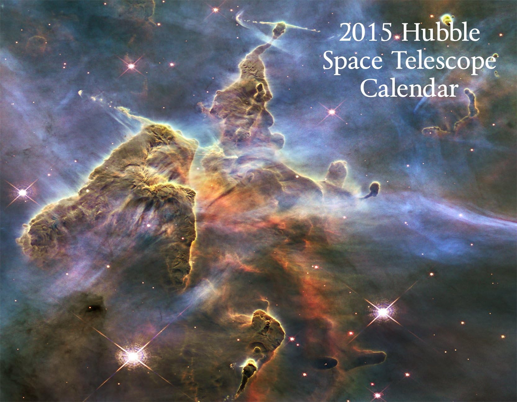 2015 Calendar of NASA Space Posters with 12 Professional Astronomy Photographs from Hubble Space Telescope. Calendar is 11x17 inches. Each photograph is 11x8.5 inches. Excellent as a Christmas Gift.