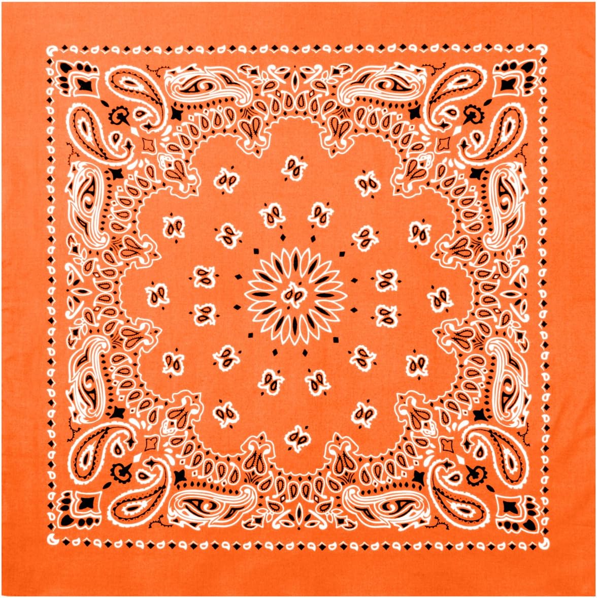 Rothco Trainmen Paisley Bandana – Extra-Large 27” X 27", Black: Clothing