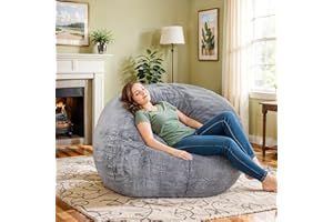 Recaceik Bean Bag Chair Large Bean Bag Chairs, with Fluffy Removable Spongefor, for Living Rooms, bedrooms, Study Rooms, and Offices