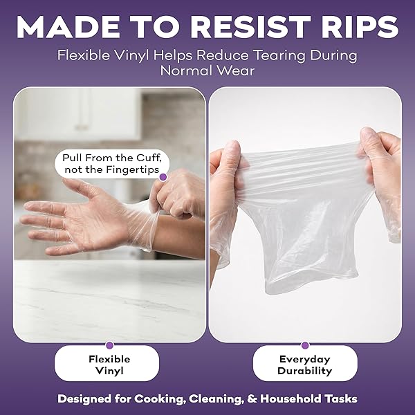PROHEAL VINYL DISPOSABLE GLOVES LARGE – 1000 COUNT CASE CLEAR FOOD SAFE COOKING AND HOUSEHOLD CLEANING GLOVES – POWDER FREE AND LATEX FREE KITCHEN GLOVE FOR MEAL PREP AND FOOD SERVICE