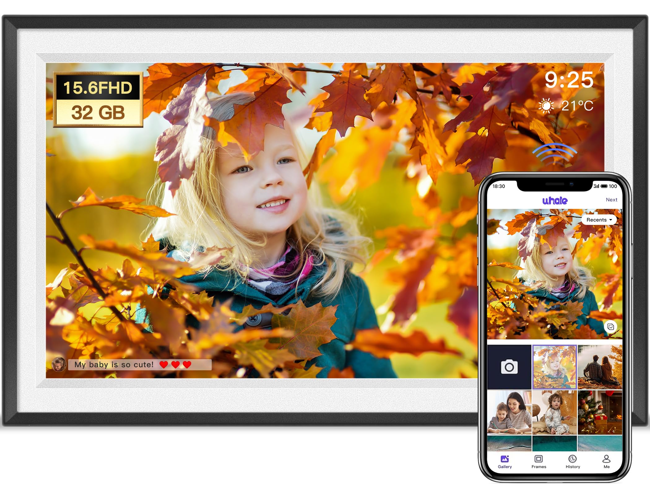 Photo 1 of SBUSFGT 15.6inch Extra Large Digital Picture Frame WiFi Smart Digital Photo Frame 1920 * 1080 FHD Touchscreen 32GB Storage Space,Wall-Mounted,Digital Frame Using App Remotely Send Photos and Videos