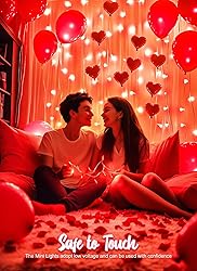 Valentine's Day String Lights with 100 Clear Bulbs