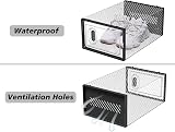 SIMPDIY 12 Pack Clear Stackable Shoe Boxes with Lids Black Frame view 5