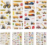 Vicloon 3D Sticker Set 24 PCS Engineering Vehicles Waterproof 17x7cm