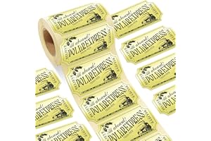 QAUYETM 300Pcs Christmas Foil Believe Golden Ticket Stickers Roll Polar Express Ticket Toys North Pole Wrapping Paper Christmas Train Stickers for Party School Decorations