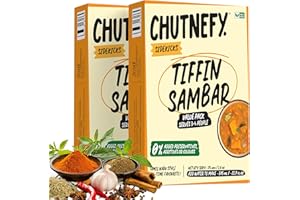 Chutnefy Sambar - 2.64 Ounce | Delicious & Ready-to-Eat | 5-Second Instant Chutney | No Preservatives or Additives