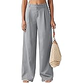 Willit Women's Linen Pants Wide Leg Work Dress Pants Casual Slacks Business Pants with Pockets