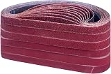 STEBRUAM 13x457mm Sanding Belts 60pc Mix Grit 40-400 for Belt Sander Black