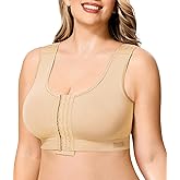 BRABIC Post Surgery Front Closure Bras for Women No Underwire Compression Surgical Mastectomy Everyday Bra