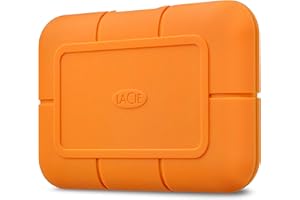 LaCie Rugged SSD 1TB Solid State Drive — USB-C USB 3.2 NVMe speeds up to 1050MB/s, IP67 Water Resistant, 3m Drop resistant, Encryption, 5-year Warranty with Data Recovery, 1 Mo Adobe CC (STHR1000800)