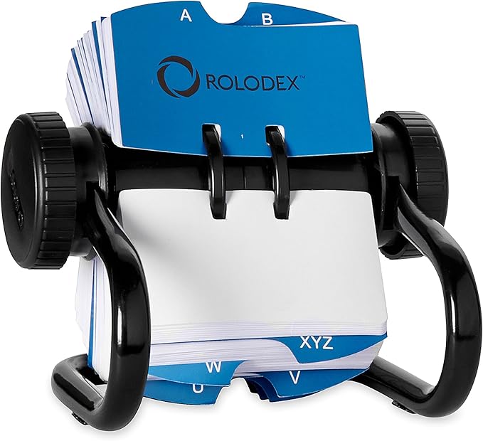Rolodex Open Rotary Card File with 500 21/4 x 4 Inch Cards and 24