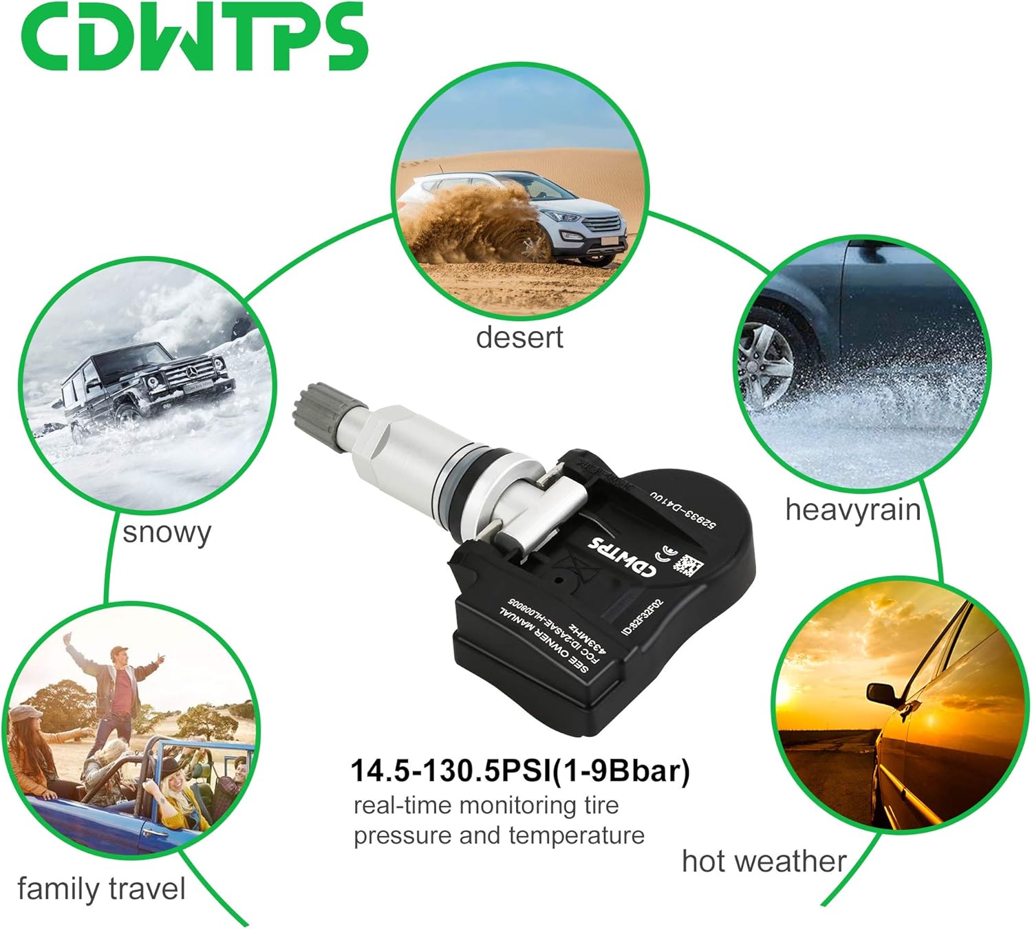 CDWTPS 52933F2000 Tire Pressure Sensor,52933D4100 Tire Pressure