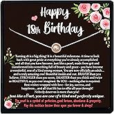 Be Wished Personalized 18th Birthday Gifts for Women, Necklace with Meaningful Message