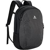 Laptop Backpack for Men Women, Water Resistant Work Travel College Daypack | Fits 15.6 inch Laptop, 20L Capacity, 1.42 lb Lightweight, Water Bottle Pocket, Sliding Chest Strap, Anti-Theft Pocket, Black