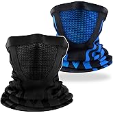 TEUEN 2 Pack Winter Neck Gaiter Warmer Windproof Ski Face Mask Cover Scarf Balaclava for Men Women Cold Weather Cycling