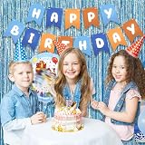 Blue Foil Fringe Curtain 2 Pcs 1x2.5m Party Backdrop view 3