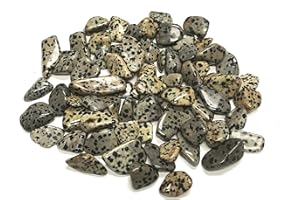 Zentron Crystal Collection: Tumbled Dalmation Jasper, Includes Velvet Bag - Large 1" Pieces (1 Pound)