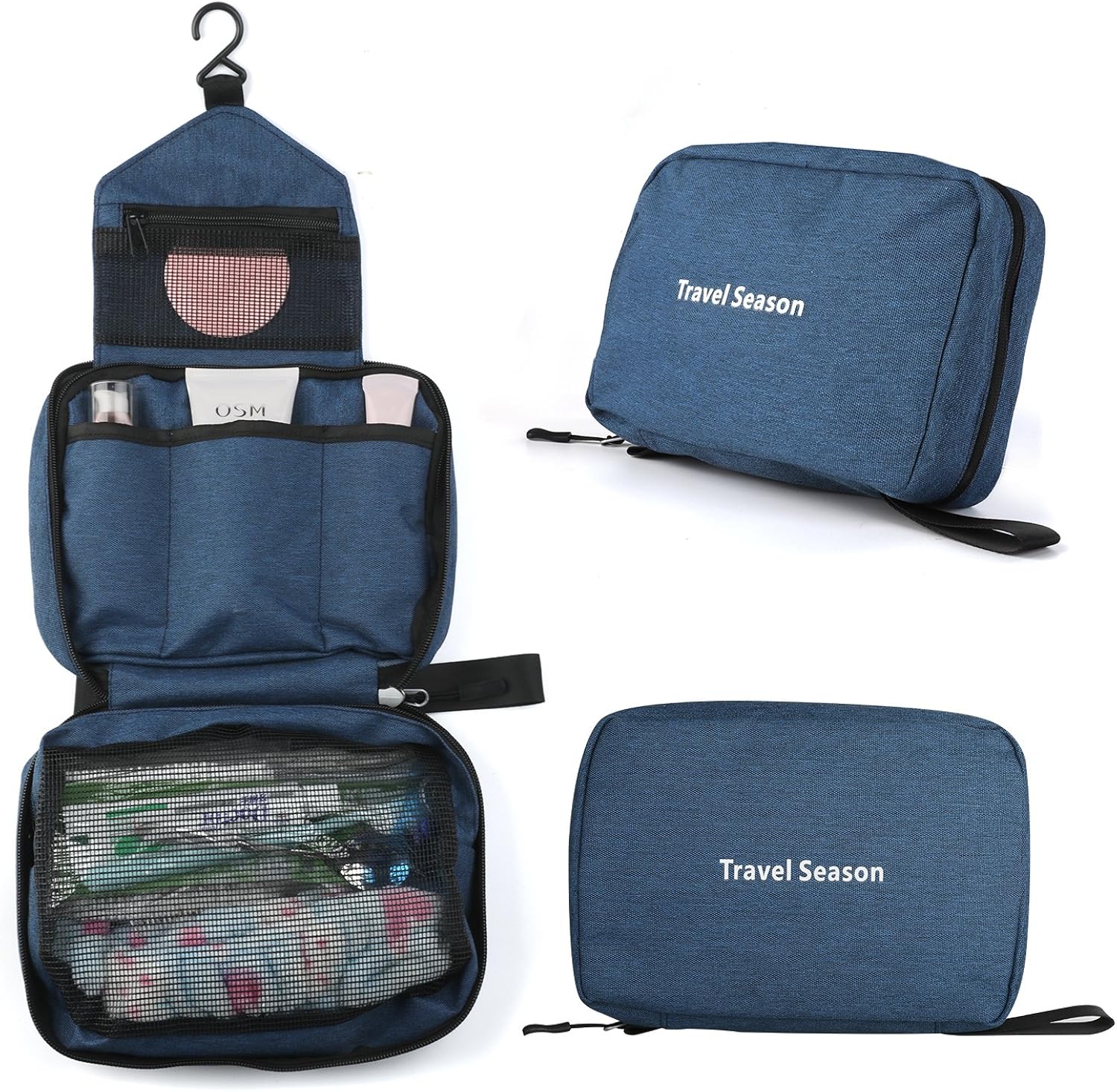 Vivefox Hanging Travel Toiletry Bag Travel Kit Bathroom Bag Cosmetic Makeup