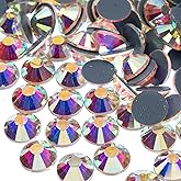 Crystal Lane DIY Flat Back Hotfix Rhinestones, ss34 (7mm), Crystal AB 144pcs