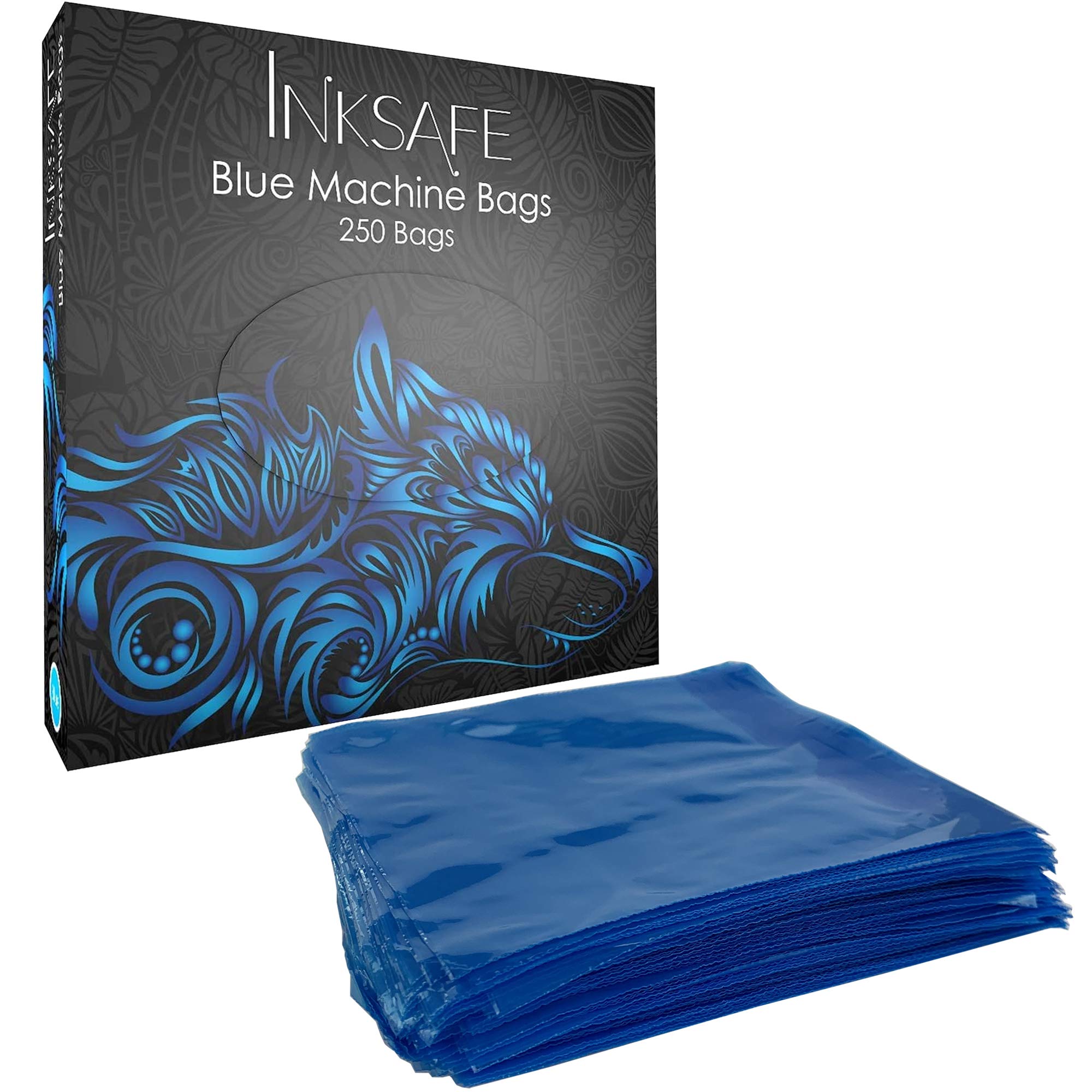Inksafe Tattoo Blue Machine Bags/Covers 14cm x 14cm - Pack of 250