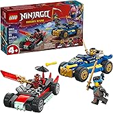 LEGO NINJAGO Rogue vs. Drix Race Car Duel Building Toy for Preschool Kids - Ninja Toy with Starter Brick for Boys & Girls, 4+