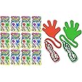 JA-RU Bulk Sticky Hands for Kids (12 Pack; 24 Sticky Hands) Stretchy Slap Hands Sticky Toy | Bulk Party Favors, Goodie Bags Stuffers for Teens, & Middle School Prizes. 315-2s