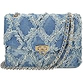 GM LIKKIE Quilted Shoulder Bag for Women, Medium Flap Crossbody Handbag with Chain Strap, Soft Vegan Leather Clutch Purse