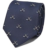 MENDEPOT Sports Theme Pattern Neckties With Gift Box Golf Theme Ties Tennis Necktie Football Necktie