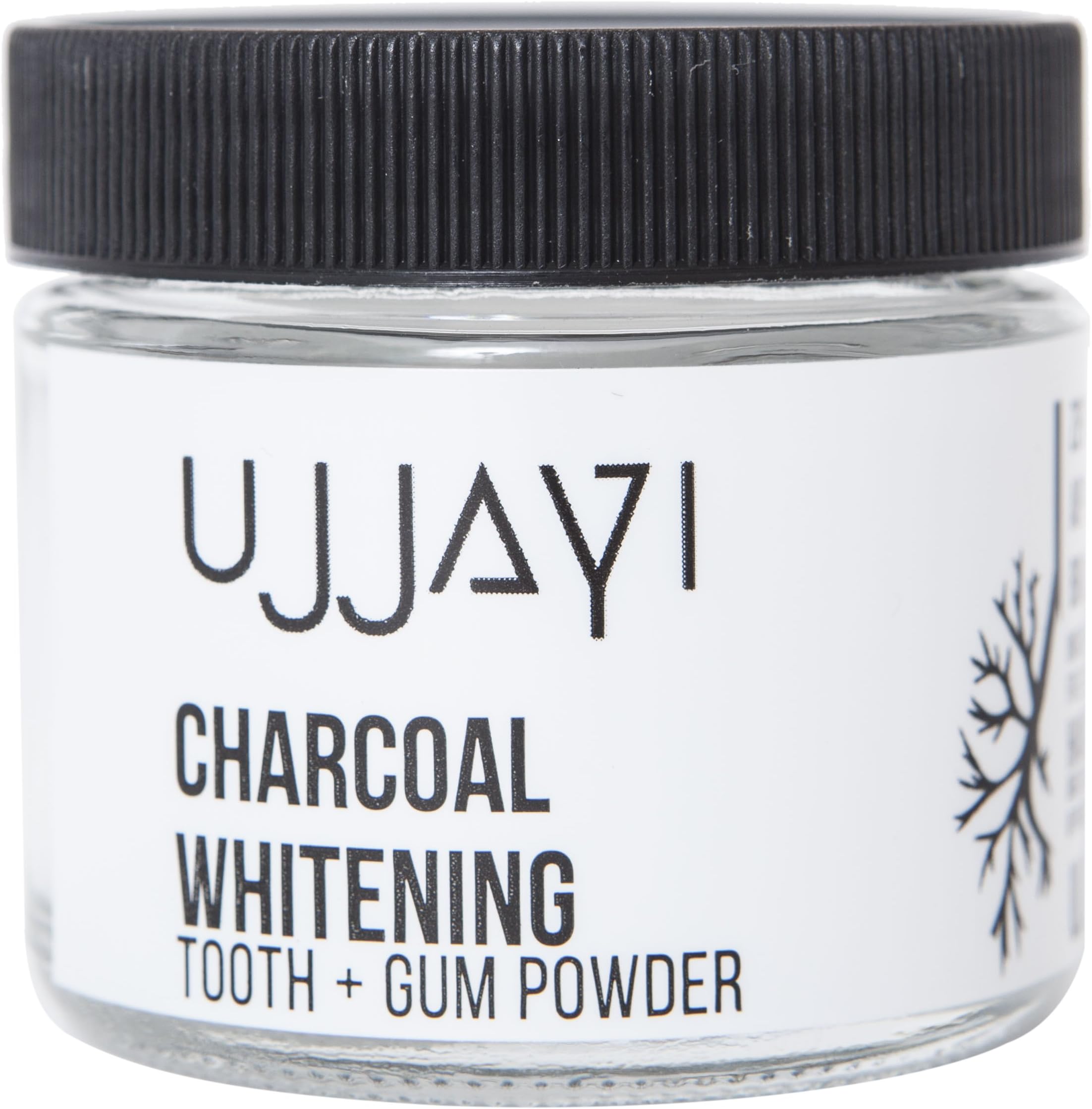 Ujjayi Boutique Natural Whitening Tooth & Gum Powder Activated Charcoal, Peppermint