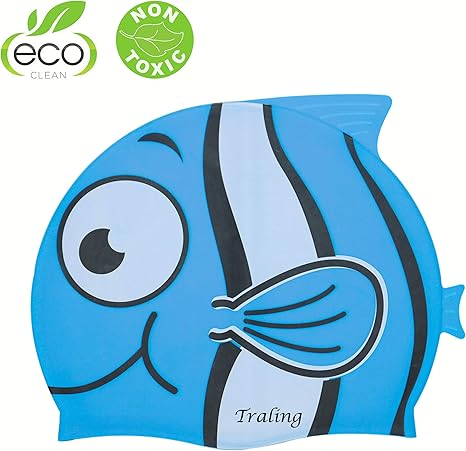 kids silicone swim cap