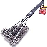 Alpha Grillers 18" Grill Brush. Best BBQ Cleaner. Safe For All Grills. Durable & Effective. Stainless Steel Wire Bristles And Stiff Handle. A Perfect Gift For Barbecue Lovers.